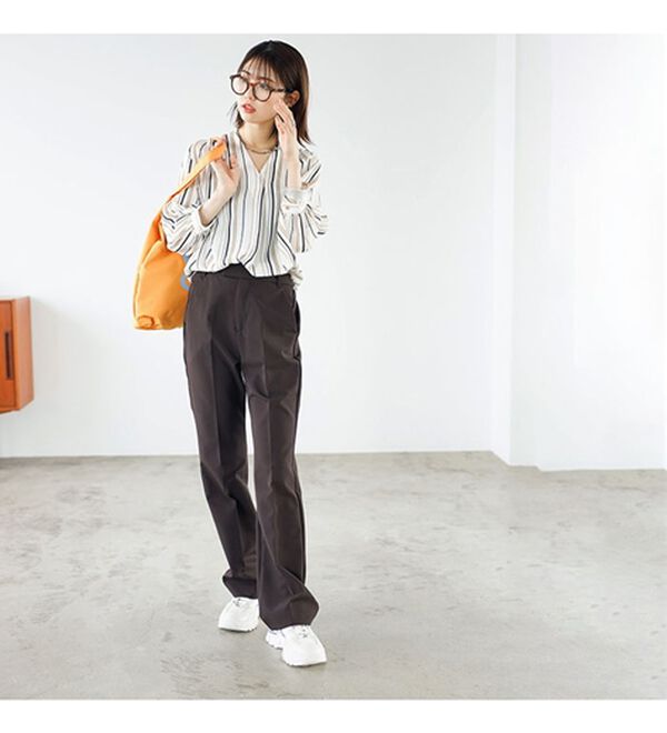 GeeRA（ジーラ）の「シルエットきれい！上品7分袖デザインブラウス（ブラウス）」｜詳細画像