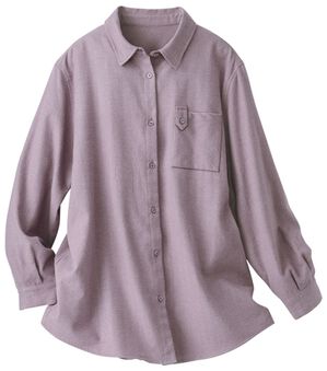 BELLUNA（ベルーナ）の「《ＨｕｇＲｅａｍコットン》ポケットシャツ（シャツ）」｜パープル