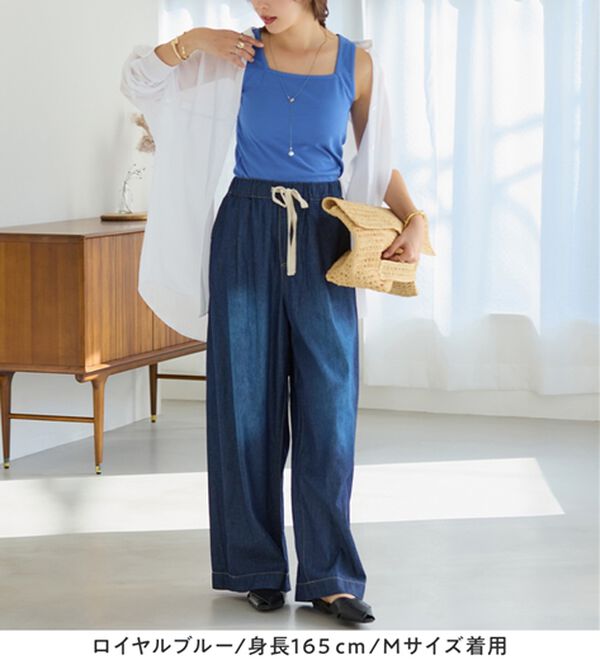 Viola e Viola（ヴィオラ エ ヴィオラ）の「保冷剤ポケット付スクエアタンクトップ（タンクトップ・キャミソール）」｜詳細画像