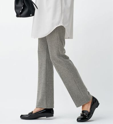 BELLUNA（ベルーナ）の「＜日本製＞毛玉になりにくいウール入りストレートパンツ（フルレングスパンツ）」