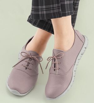 ルフラン（ルフラン）の「フィグリーノ　やわらかレースアップスニーカー（スニーカー）」｜ラベンダー