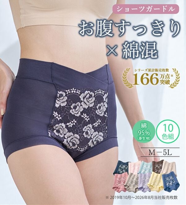 LAVIENNE（ラヴィエンヌ）の「【１０色組】新・お腹もち上げショーツガードル（ショーツ）」｜詳細画像