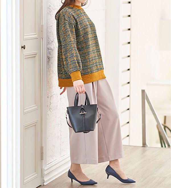 BELLUNA（ベルーナ）の「リブ使い裏起毛プリントプルオーバー（カットソー）」｜詳細画像