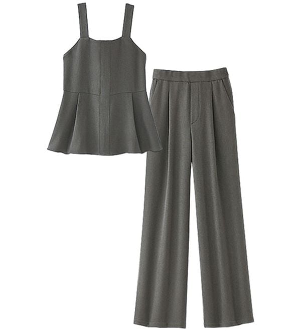 BELLUNA（ベルーナ）の「【2点セット】ウーリッシュ素材ビスチェセットアップ（セットアップ）」｜詳細画像