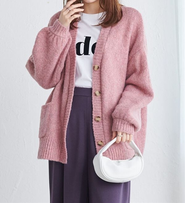 RANAN（ラナン）の「カラーオーバーカーディガン（ニットカーディガン）」｜詳細画像