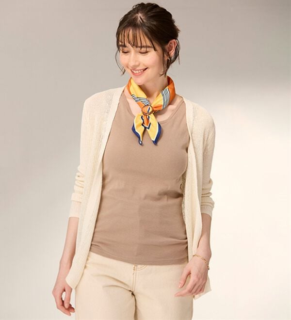 「【医師オススメ】ＵＶカット綿１００％カップ付タンクトップ＜カラフルコットン＞（肌着・インナーウェア）」｜詳細画像