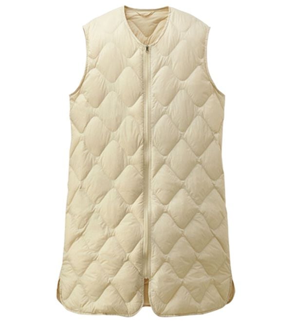 BELLUNA（ベルーナ）の「洗える！軽量ダウンロングベスト（ポーチ付）（ベスト）」｜詳細画像