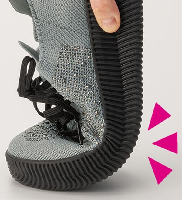 ルフラン（ルフラン）の「＜ゴムゴム＞ビジュー付ニットシューズ（スニーカー）」｜詳細画像