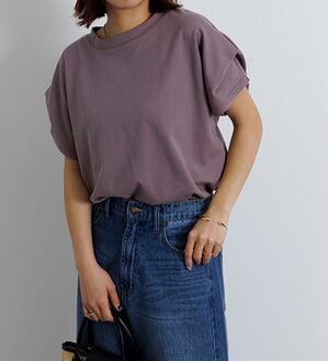 BELLUNA（ベルーナ）の「脱普通のＴシャツ！華奢見せジェラートポンチ素材プルオーバー（カットソー）」｜モカ