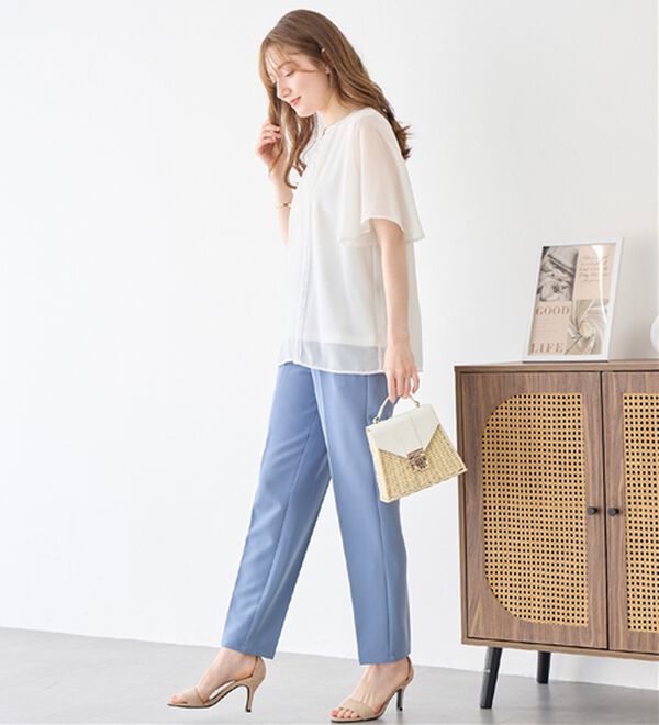 alotta（アロッタ）の「ピンタックパールボタンデザインブラウス（ブラウス）」｜詳細画像