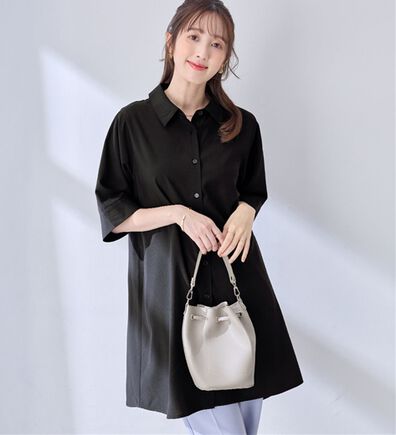 alotta（アロッタ）の「【接触冷感】さらっと快適シャツチュニックワンピース（チュニックワンピース）」