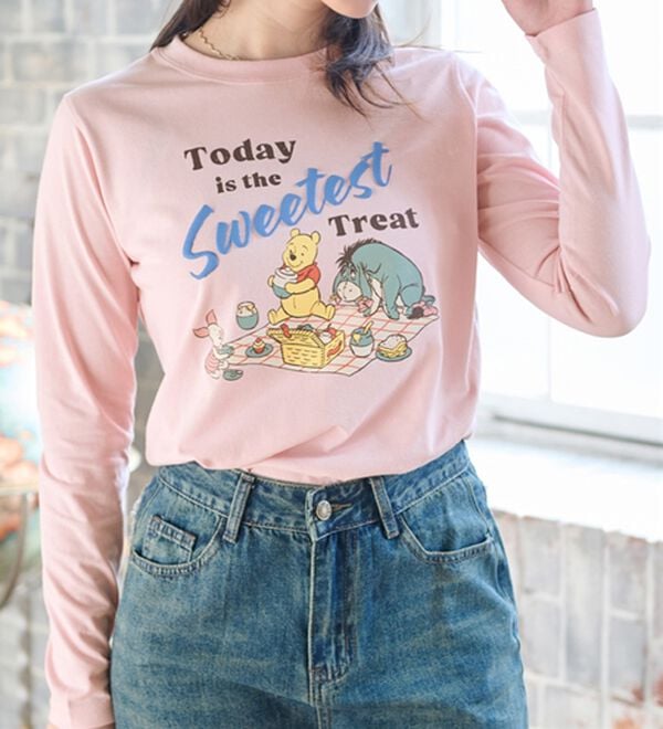 BELLUNA（ベルーナ）の「＜Ｄｉｓｎｅｙ>【プー】発砲プリント長袖Tシャツ（カットソー）」｜詳細画像