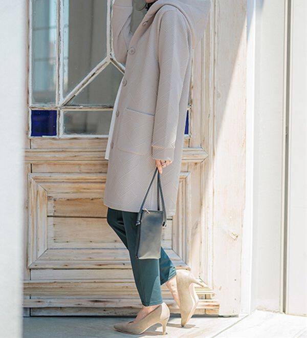 BELLUNA（ベルーナ）の「幾何柄ジャカード素材フードカーディガン（その他カーディガン）」｜詳細画像