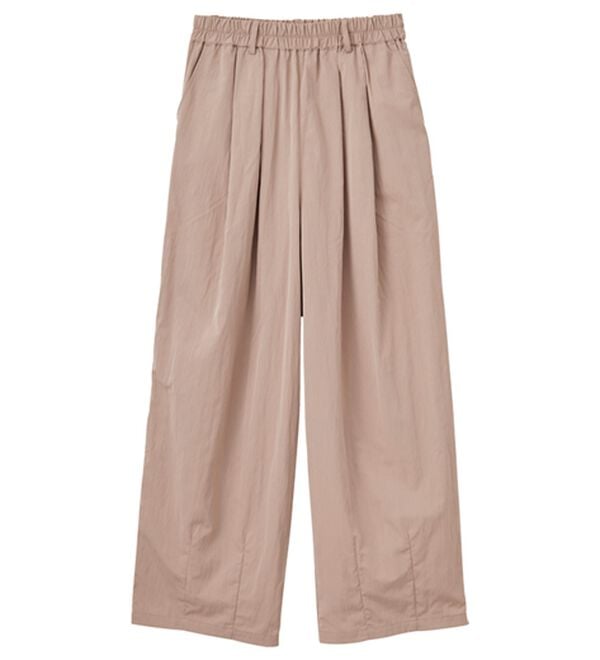 GeeRA（ジーラ）の「さらとろ素材が嬉しい！ダブルタックワイドパンツ（フルレングスパンツ）」｜詳細画像