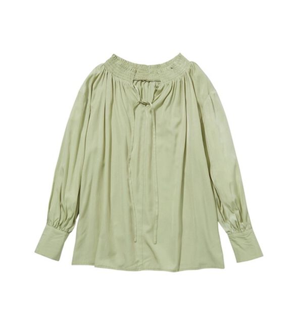 GeeRA（ジーラ）の「リボン付スキッパーブラウス（ブラウス）」｜詳細画像