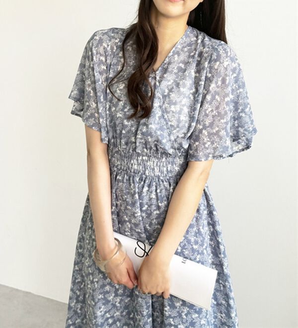 GeeRA（ジーラ）の「『ドラマ着用商品』 フレアースリーブカシュクールワンピース（その他ワンピース）」｜詳細画像