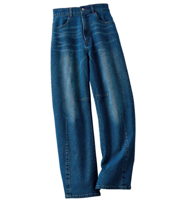 ルフラン（ルフラン）の「旬顔で楽ちん。カーブデニムパンツ（フルレングスパンツ）」｜インディゴ