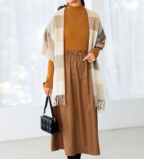 BELLUNA（ベルーナ）の「ニットプルオーバードッキングワンピース（ドッキングワンピース）」