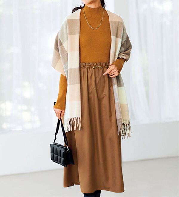 BELLUNA（ベルーナ）の「ニットプルオーバードッキングワンピース（ドッキングワンピース）」｜詳細画像