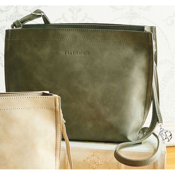 BELLUNA（ベルーナ）の「＜エル　プラネット＞軽量仕分けがしやすいショルダー（ショルダーバッグ）」｜カーキ