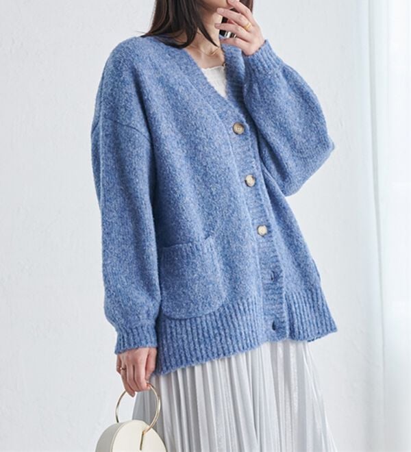 RANAN（ラナン）の「カラーオーバーカーディガン（ニットカーディガン）」｜詳細画像