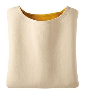 BELLUNA（ベルーナ）の「裏フリース配色プルオーバー（カットソー）」｜キナリ