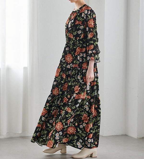 RANAN（ラナン）の「レトロフラワーティアードワンピ（その他ワンピース）」｜詳細画像