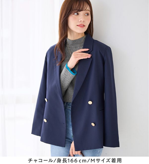 alotta（アロッタ）の「【静電気防止】もっちり袖配色リブニット（ニット・セーター）」｜詳細画像