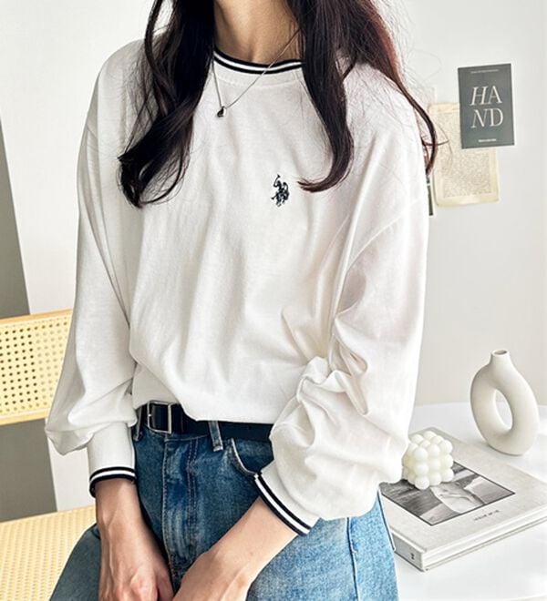 GeeRA（ジーラ）の「【Ｕ．Ｓ．　ＰＯＬＯ　ＡＳＳＮ．】配色ラインロンＴ（カットソー）」｜詳細画像