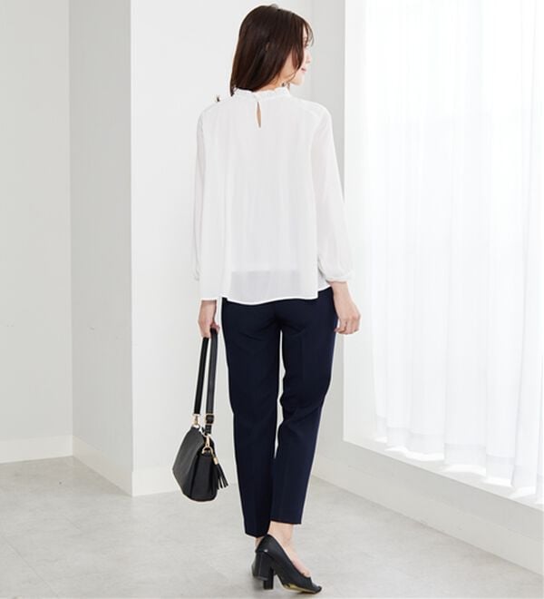 BELLUNA（ベルーナ）の「【新色追加】〈セレモニースタイル〉細プリーツデザインブラウス（ブラウス）」｜詳細画像