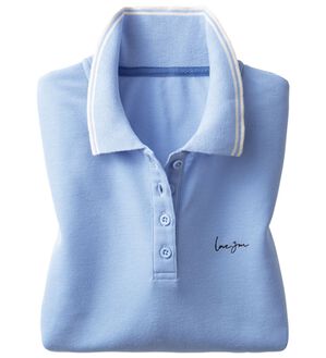 ルフラン（ルフラン）の「嬉しさ満載！かのこ長袖ポロシャツ（ポロシャツ）」｜サックス