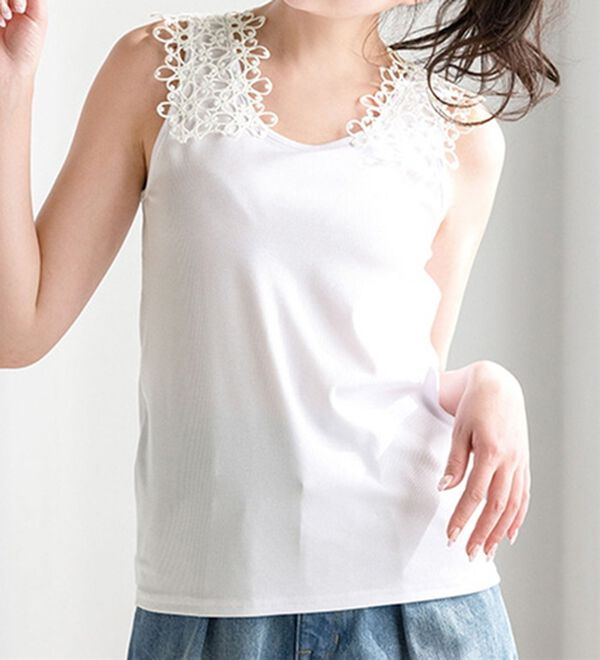 ひんやり！レース使いタンクトップ - ベルーナ【公式】