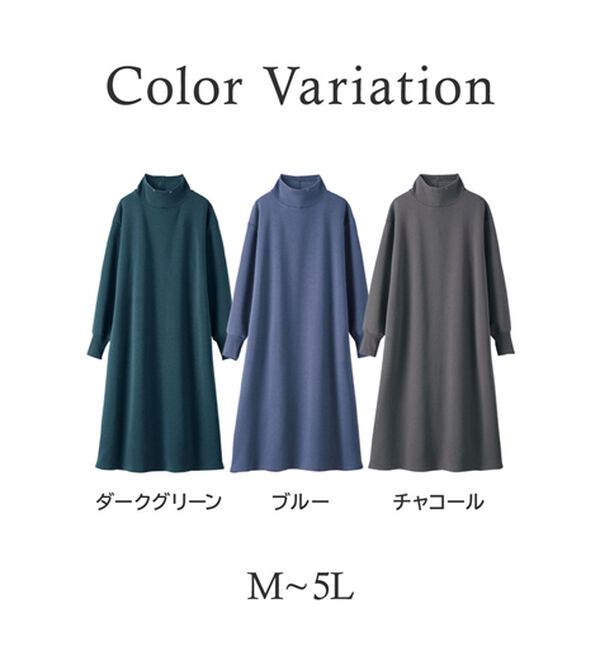 BELLUNA（ベルーナ）の「あったかキレイ！大人のこだわりワンピース（カットソーワンピース）」｜詳細画像