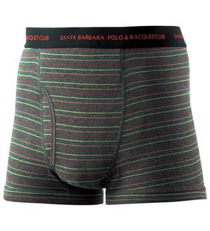 「染みないエチケットボクサー（メンズボクサーパンツ）」｜チャコールボーダー