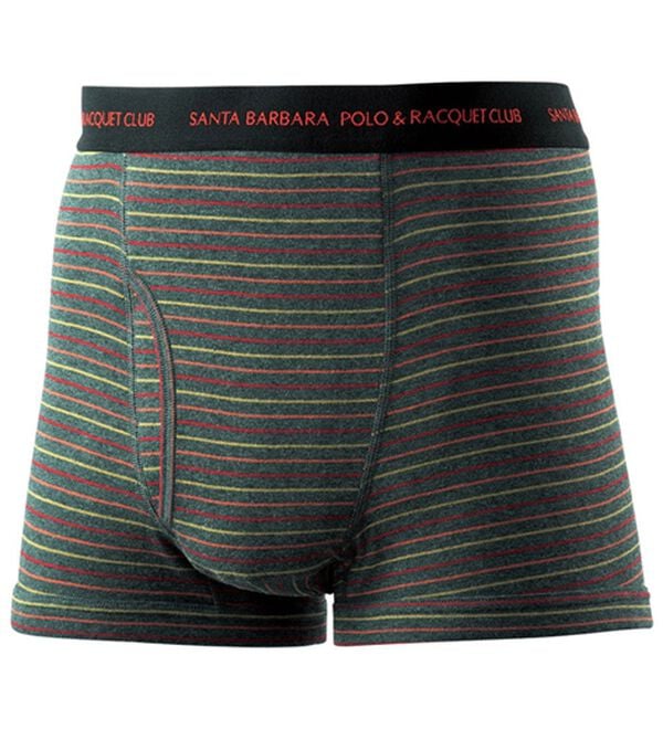 「染みないエチケットボクサー（メンズボクサーパンツ）」｜チャコールボーダー