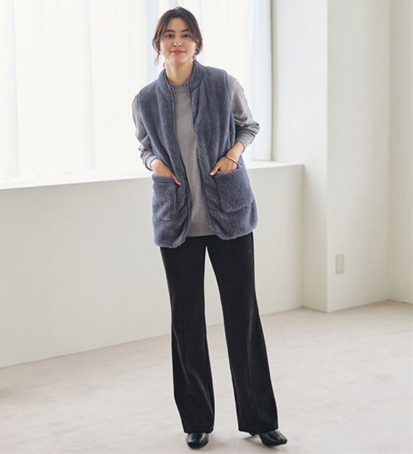 LAVIENNE（ラヴィエンヌ）の「ふわふわ暖かフリースベスト（ベスト）」｜詳細画像