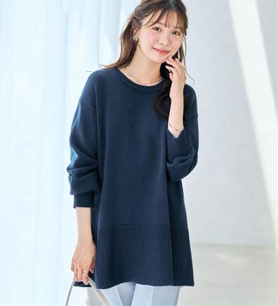 alotta（アロッタ）の「裾リブ切替ゆるニットチュニック（チュニック）」