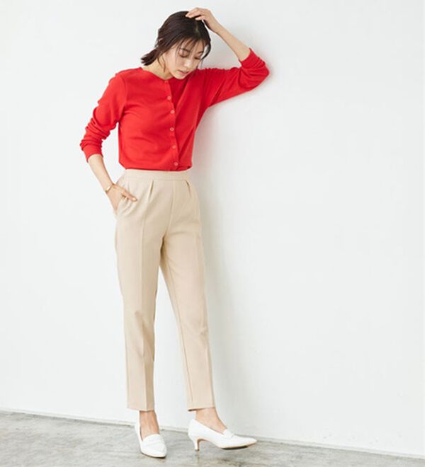 Pierrot（ピエロ）の「多機能ストレッチツイルテーパードパンツ（フルレングスパンツ）」｜詳細画像