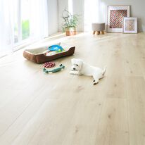 iellio（イエリオ）の「ペット対応フロアクッション＜簡単ロール式・フローリング調・防水・はっ水・抗菌・防カビ・消臭・防炎・滑りにくい・日本製＞（カーペット）」