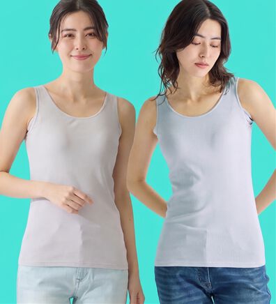 LAVIENNE（ラヴィエンヌ）の「【汗かきさん必見！】涼感サラッと快適汗取りタンクトップインナー＜さらりラボ＞（肌着・インナーウェア）」