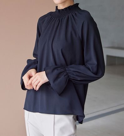 RANAN（ラナン）の「シャーリングハイネックキャンディーブラウス（ブラウス）」