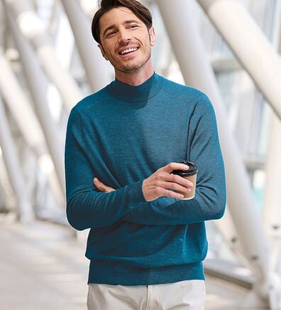 「＜コムルヴァン・オム＞メリノの自信！洗練ハイネック（メンズニット・セーター）」