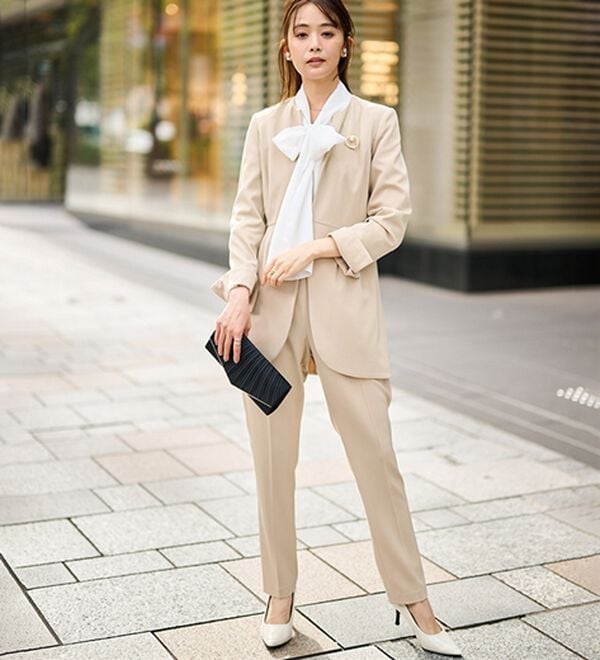 RANAN（ラナン）の「＜２点セット＞ラウンドヘムジャケットセットアップ（パンツスーツ）」｜詳細画像