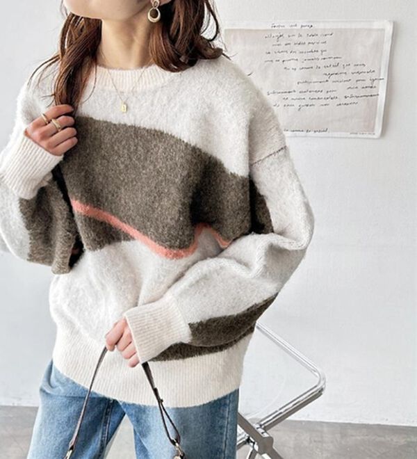 ニュアンス柄ジャカードニット - ベルーナ【公式】