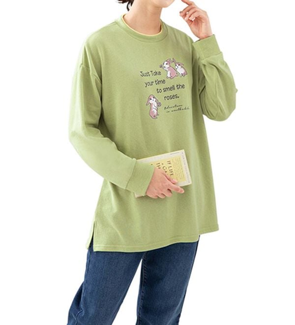 「かわいさ溢れるゆったりアニマルトレーナー（トレーナー・スウェット）」｜詳細画像