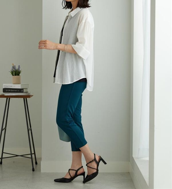 BELLUNA（ベルーナ）の「【接触冷感】ヒンヤリ速乾！かのこ素材レギンスパンツ（スパッツ・レギンス）」｜詳細画像