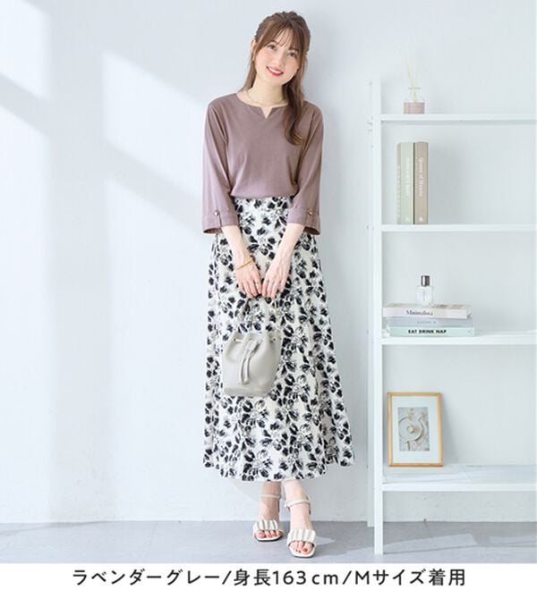 alotta（アロッタ）の「７分袖金ボタンデザイントップス（カットソー）」｜詳細画像