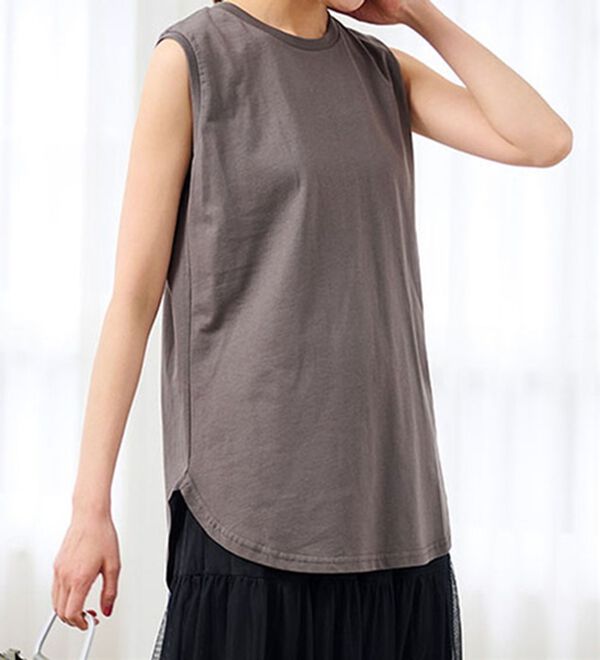 RANAN（ラナン）の「＜BC＞綿100％ひんやりタンクトップ（カットソー）」｜詳細画像
