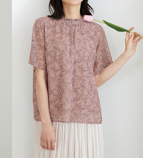 BELLUNA（ベルーナ）の「〈日比谷花壇〉フリル衿シフォンブラウス（ブラウス）」｜詳細画像