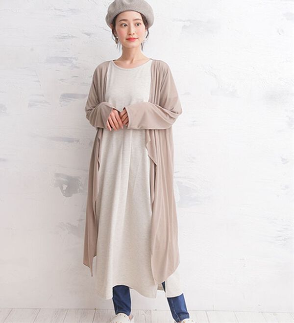 A HAPPY MARILYN（アハッピーマリリン）の「【Ｍ～８Ｌ】【ＵＶカット】長袖トッパーカーディガン（ニットカーディガン）」｜詳細画像